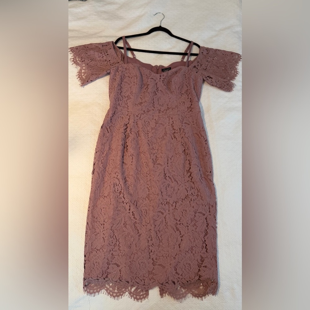 City Chic Lace Dress Whisper
